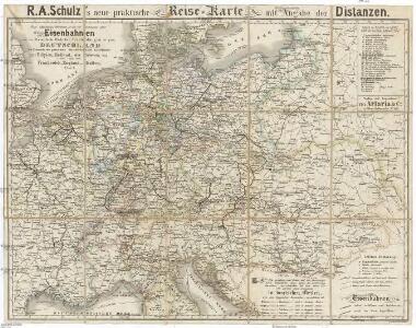 R.A. Schulz's neue praktische Reise-Karte mit Angabe der Distanzen