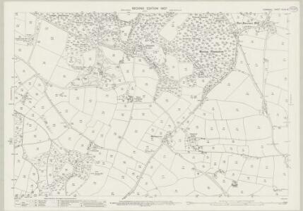 Cornwall XLVIII.15 (includes: Perranzabuloe; St Allen) - 25 Inch Map