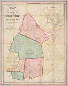 Map of the town of Canton, Norfolk County, Mass. : surveyed by order of the town