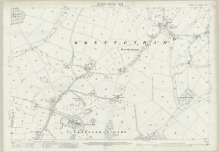 Suffolk LXIV.3 (includes: Brettenham; Hitcham; Thorpe Morieux) - 25 Inch Map