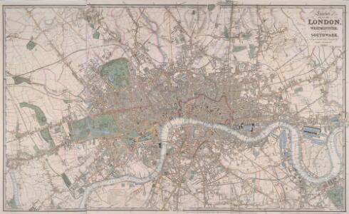 LAURIE'S PLAN OF LONDON, WESTMINSTER AND SOUTHWARK Trigonometrically Surveyed by JOHN OUTHETT