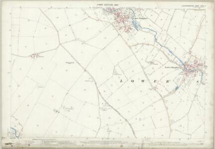 Gloucestershire XXVIII.8 (includes: Aston Blank; Lower Slaughter; Upper Slaughter) - 25 Inch Map
