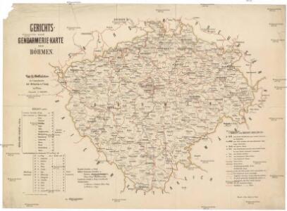 Gerichts- und Gendarmerie-Karte von Böhmen