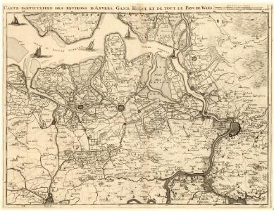 Carte particuliere des Environs d'Anvers. Gand Hulst. et de tout le Pays de Waes
