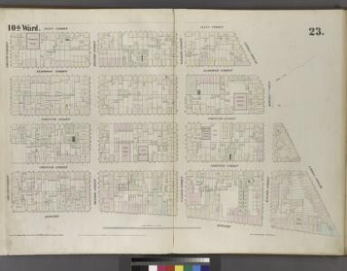 [Plate 23: Map bounded by Bowery, Grand Street, Allen Street, Division Street.]