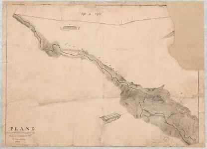 Plano de la parte del camino de occidente entre Tenasuca i la punta de la Mesa. 1850. Por Vicente de la Roche 1850