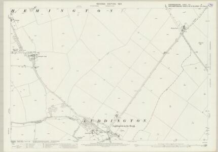 Huntingdonshire VIII.16 (includes: Great Gidding; Hemington; Luddington; Thurning) - 25 Inch Map