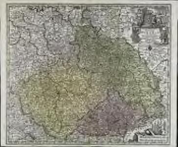 Mappa geographica regnum Bohemiæ cum adiunctis ducatu Silesiæ, et marchionatib[us] Moraviæ et Lusatiæ repræsentans