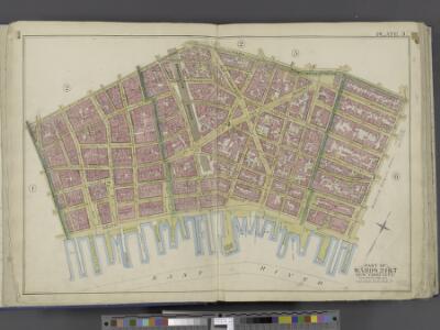 Manhattan, Double Page Plate No. 3 [Map bounded by William St., Park St., Market St., East River, Maiden Lane]