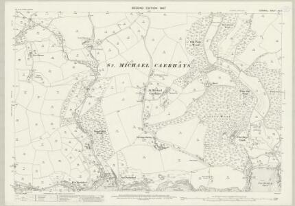 Cornwall LXVI.2 (includes: Cuby; Gorran; St Michael Carhays; Veryan) - 25 Inch Map