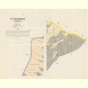 Petersdorf (Petrowice) - c5745-1-001 - Kaiserpflichtexemplar der Landkarten des stabilen Katasters