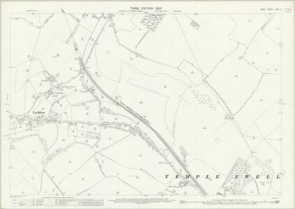 Kent LXVII.4 (includes: Coldred; Lydden; Temple Ewell) - 25 Inch Map