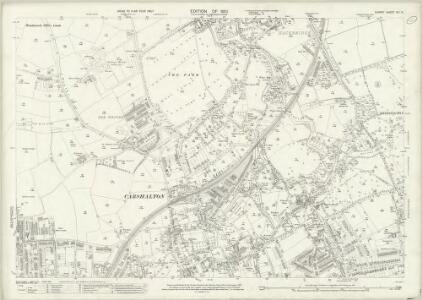 Surrey XIII.12 (includes: Carshalton; Wallington) - 25 Inch Map
