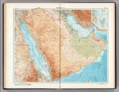 152-153.  Arabian Peninsula.  Bahrein (Bahrain) Islands.  The World Atlas.