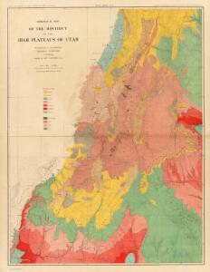 Geological map of the district of the high plateaus of Utah.
