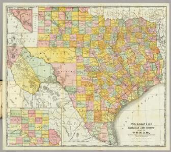 Rand McNally ... Railroad And County Map Of Texas.