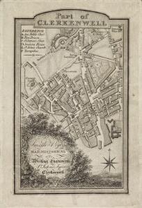Trade Card Map of St Johns, Clerkenwell