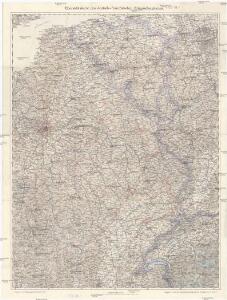 Übersichtskarte des deutsch-französischen Kriegsschauplatzes