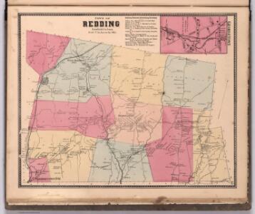 Town of Redding, Fairfield County, Connecticut.  (inset) Georgetown.