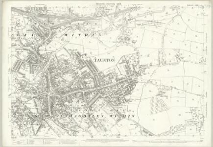 Somerset LXX.12 (includes: Cheddon Fitzpaine; Stoke St Mary; Taunton; West Monkton) - 25 Inch Map