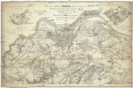 Plan von der Schlacht bei Dresden, geliefert von der grossen böhmischen und der französischen Armée am 27, Aug. 1813