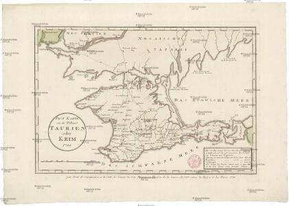 Post Karte von der Halbinsel Taurien oder Krim
