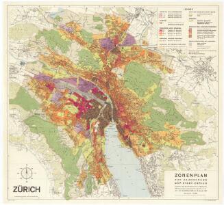 Zonenplan zur Bauordnung der Stadt Zürich
