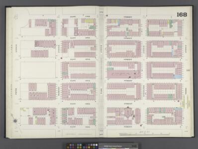 Manhattan, V. 8, Double Page Plate No. 168 [Map bounded by E. 110th St., 3rd Ave., E. 105th St., 5th Ave.]