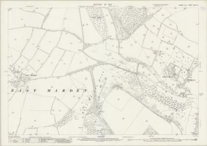 Sussex XXXIV.13 (includes: Elsted; Marden; Stoughton; Treyford; West Dean) - 25 Inch Map