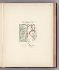 Facsimile:  U.S. Map, Tracing Certified by J.S. Dennis
