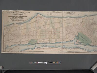Map of the City of New York north of 155th street, showing the progress made in laying out streets, roads, public squares and places by the Commissioners of Central Park.