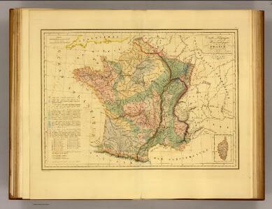 Carte Physique et Mineralogique de la France.