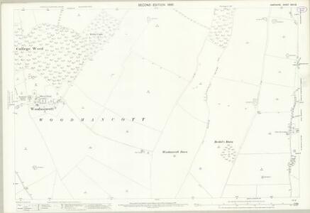 Hampshire and Isle of Wight XXVI.13 (includes: Candovers; Micheldever; Popham; Woodmancott) - 25 Inch Map