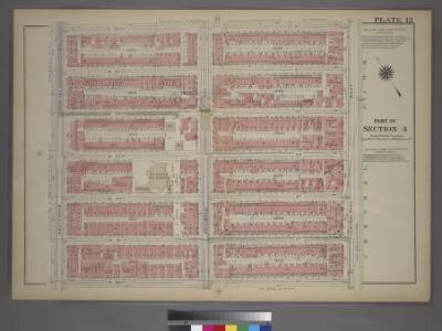 Plate 12, Part of Section 4: [Bounded by W. 95th Street, Central Park West, W. 89th Street and Amsterdam Avenue.]