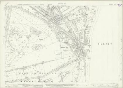 Middlesex XXV.8 (includes: Kingston Upon Thames; Twickenham St Mary The Virgin) - 25 Inch Map