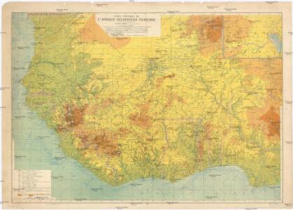 Carte physique de l'Afrique occidentale française