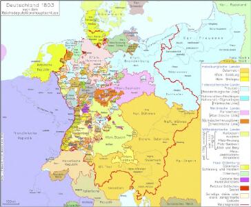 Deutschland 1803 nach dem Reichsdeputationshauptschluss