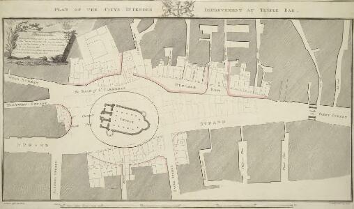 PLAN OF THE CITYS INTENDED IMPROVEMENT AT TEMPLE BAR.