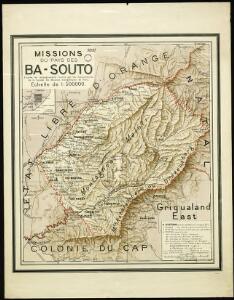 Ba-Souto mission area based on information provided by the missionaries of the Society of Evangelical Missions of Paris.