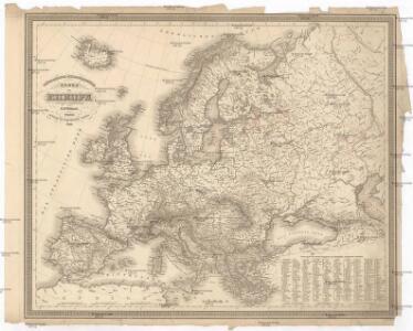 Orographisch-hydrographische Karte von Europa