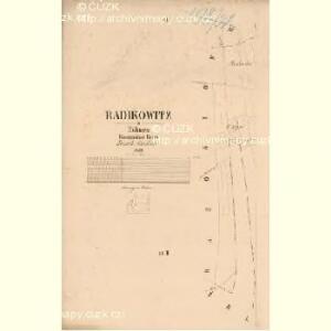 Radikowitz - c6345-1-003 - Kaiserpflichtexemplar der Landkarten des stabilen Katasters