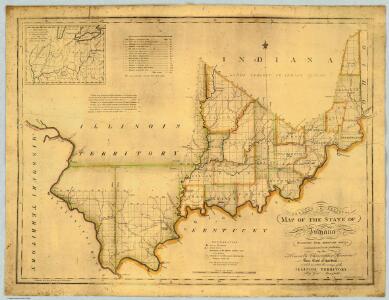 Shelton & Kensett's Map Of The State Of Indiana.