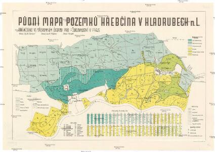 Půdní mapa pozemků hřebčína v Kladrubech n. L