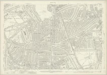London (1915- Numbered sheets) II.15 (includes: Hackney; Stoke Newington) - 25 Inch Map