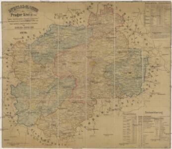 Special-Karte des Prager Kreis resp. politi. Karolinenthaler Verwaltungsbezirkes nach der politischen Eintheilung Böhmens v. Jahre 1868