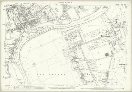 London (Edition of 1894-96) CXXII (includes: Ham; Petersham; Twickenham St Mary The Virgin) - 25 Inch Map