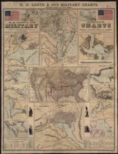 H.H. Lloyd & Co's campaign military charts showing places of interest