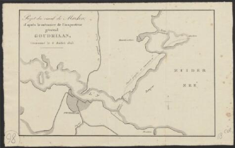Projet du Canal de Marken d'après le mémoire de l'inspecteur-général Goudriaan, couronné le 8 juillet 1823.