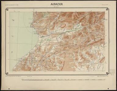 Carte générale du Maroc à l'échelle de 1 : 500 000 e. Agadir