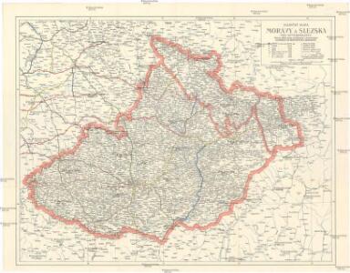 Silniční mapa Moravy a Slezska pro automobilisty